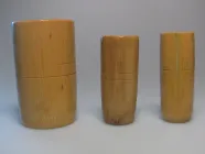 Bamboo Cups-set of 3:Approx Opening 3  4  5cm dia.