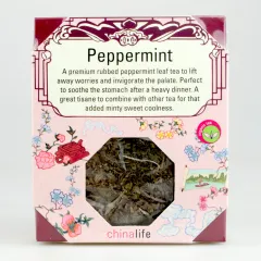 chinalife Organic Peppermint Rubbed Leaf Herbal Tea